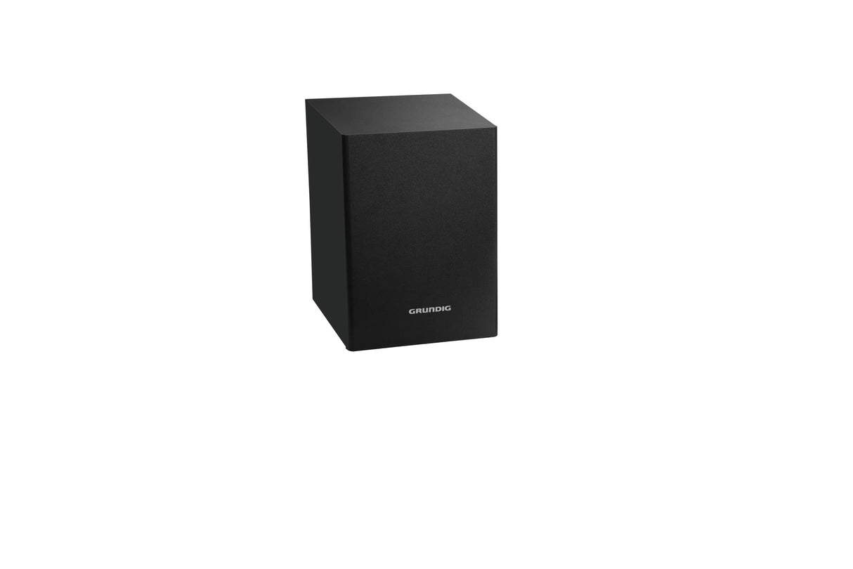Grundig Barra de Sonido de 2,1 Bluetooth, 110W RMS Altavoz de Graves deportado SS Alambre, Encendido automático HDMI Arco, Óptico, Reproductor USB, Mando a Distancia, 92 x 6,5 x 9,5 cm, Negro