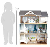 Small Foot Small Foot-11802 Casa de muñecas Villa de la Ciudad, Tres Pisos, Frente Abierto y Muchos Muebles, a Partir de 3 años. Toys (11802)