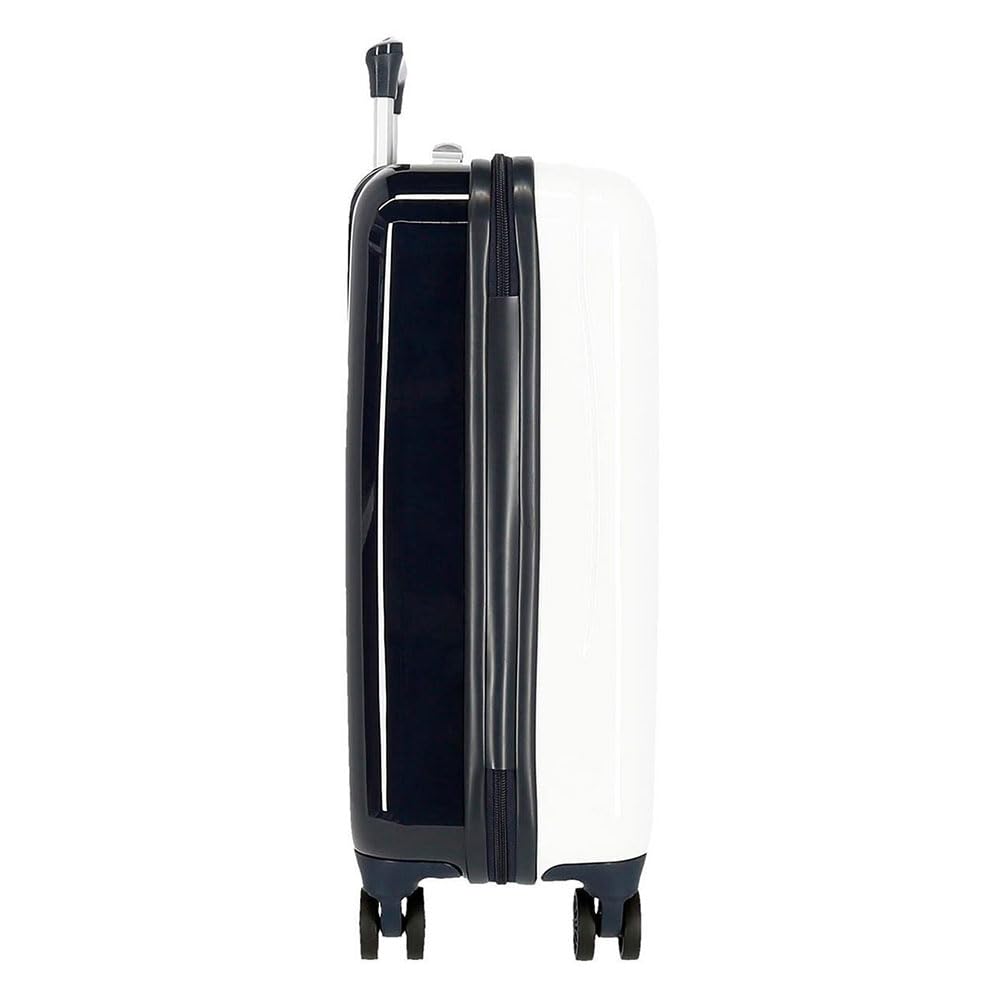 Pepe Jeans Digital Maleta de cabina Blanco 40x55x20 cms Rígida ABS Cierre TSA integrado 38,4 2 kgs 4 Ruedas dobles Equipaje de Mano
