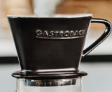 GASTROBACK Hervidor de agua de diseño Pour Over Advanced #42329 + filtro de porcelana (1 x 1), color negro