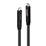 LINDY 43398 Cable híbrido tipo C USB 3.2 Gen 2 y DP 1.4, 10 m