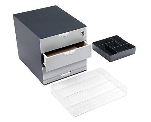 Durable 338558 Caja para café COFFEE POINT BOX para organizar cápsulas de café, sobres de azúcar,cucharillas, servilletas, bolsas de té y mucho más, antracita