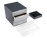 Durable 338558 Caja para café COFFEE POINT BOX para organizar cápsulas de café, sobres de azúcar,cucharillas, servilletas, bolsas de té y mucho más, antracita