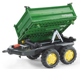 Rolly-rollyMega Trailer Anhänger John Deere Toys 122004-Remolque (niños de 2,5 a 5 años, 3 Lados, Enganche Trasero, Remolque de Dos Ejes), Color Verde, 0 (S2612200)