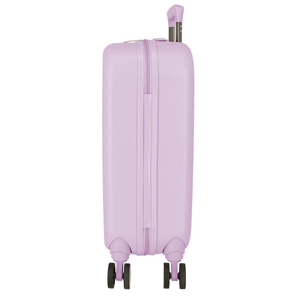Enso Cute girl Maleta de cabina Morado 40x55x20 cms Rígida ABS Cierre TSA integrado 37L 3,22 kgs 4 Ruedas dobles Equipaje de Mano