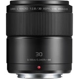 Panasonic LUMIX G Macro, 30 mm, F2.8 ASPH, MIRRORLESS Micro Cuatro TERCEROS, Mega Optical I.S, H-HS030 (USA Black)
