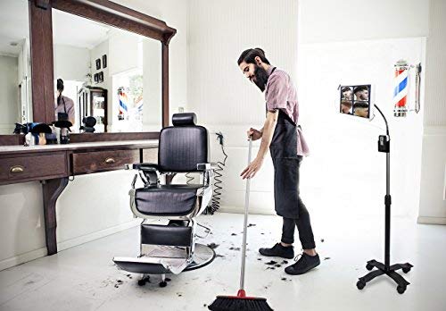 CTA Digital Soporte de Suelo Giratorio y Ajustable en Altura con Sistema de Seguridad, Cuello de Cisne, Ruedas acoplables para tabletas de 7 a 13 Pulgadas, Incluye iPad Pro y Mini