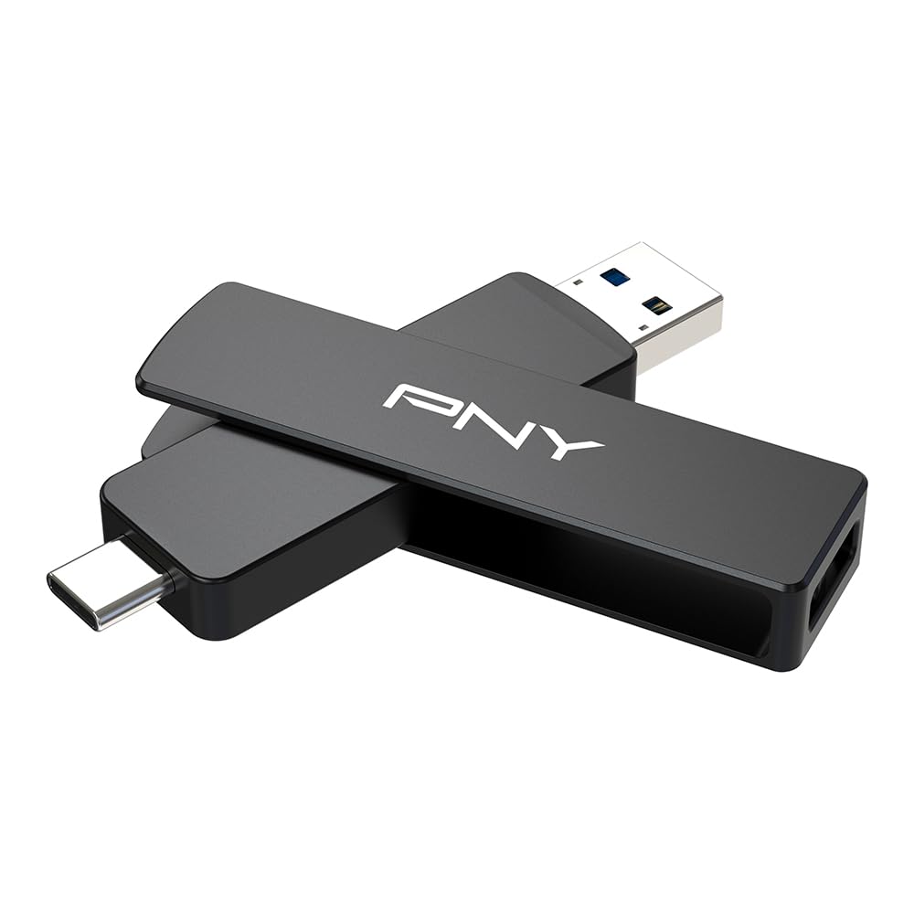 PNY Unidad Flash Duo Link V3 1TB USB 3.2 Gen 2 Tipo-C y Tipo-A OTG, Velocidades de Lectura/Escritura 1000/800MB/s, Almacenamiento móvil Externo Compatible con Smartphones/tabletas/Ordenadores
