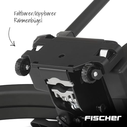 FISCHER Portabicicletas RoadLine Black para Embrague, portabicicletas para Coche, premontado, bloqueable, hasta 60 kg, Color Negro