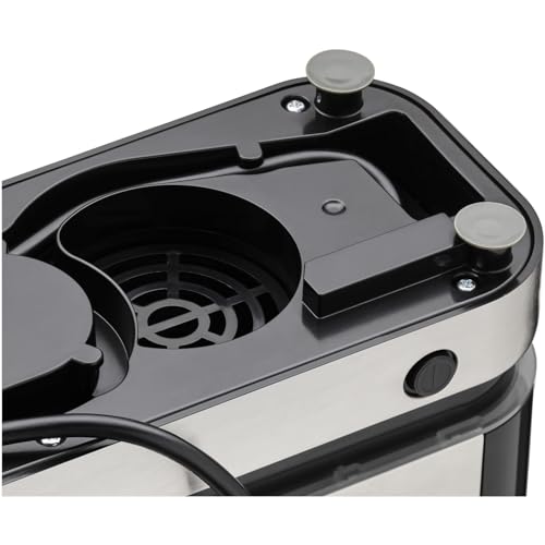 WMF Lumero - Molinillo de café espresso eléctrico, 150 W, botones táctiles LED, 40 grados de molienda, contenedor de harina de café, acero inoxidable Cromargan mate