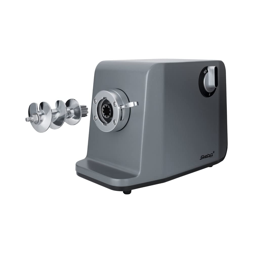 Picadora de carne eléctrica Steba con tornillo sin fin y engranaje de metal, así como carcasa de metal, accesorio para rellenar salchichas en 3 tamaños y accesorio para kebab. MG 3000 PRO.