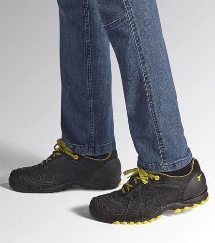 Utility Diadora BEAT DA2 TEXT LOW S1P HRO SRC, Zapato de seguridad Unisex Adulto, NEGRO, 43 EU