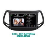 Radio de Coche para Jeep Compass Android GPS Bluetooth WiFi USB Dab+ Touchscreen 10" 8core Carplay AndroidAuto