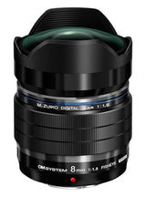 OM SYSTEM Objetivo - M.Zuiko Digital ED 8 mm F1.8 Pro, Longitud Focal Fija rápida, Apto para Todas Las Cámaras MFT, Modelos Olympus OM-D & Pen, Serie G de Panasonic, Negro