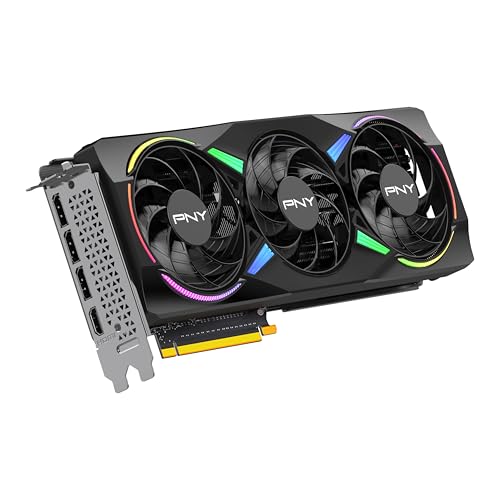 PNY Tarjeta Gráfica GeForce RTX™ 5070 12GB ARGB OC DLSS 4 Triple Ventilador