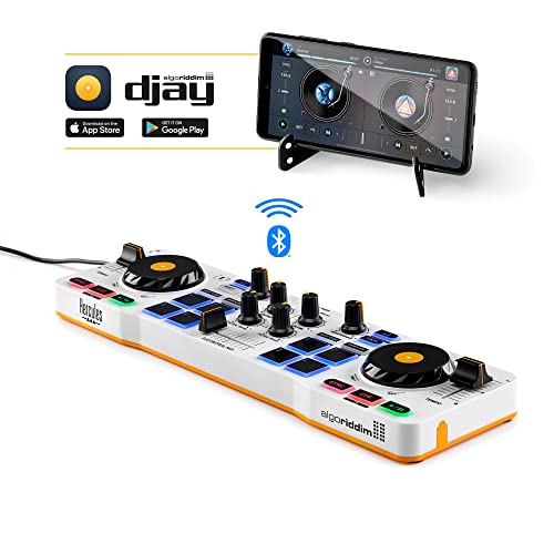 Hercules DJControl Mix - Controladora DJ Bluetooth de 2 pistas para móviles