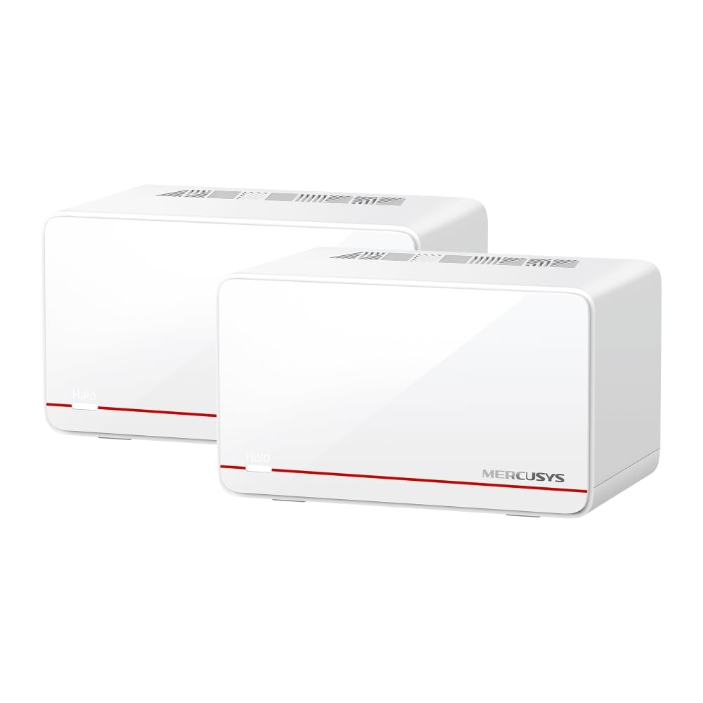 Mercusys TP-Link Halo H37BE Mesh Wi-Fi 7 BE6500Mbps Dual-Band, 2 Puertos WAN/LAN de 2.5G, 1 Puerto Gigabit WAN/LAN, Cubiertos hasta 460m2, 4K-QAM, MLO, Multi-RUs, OFDMA, Control por aplicación, WPA3