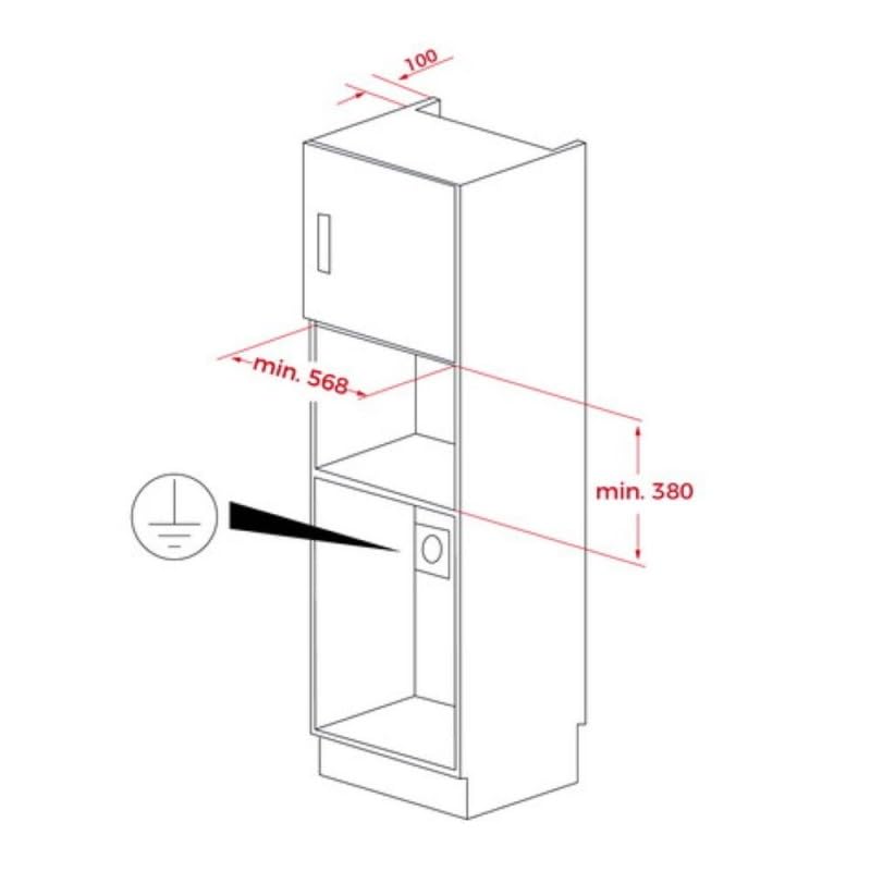 TEKA Microondas Integrable con Base Cerámica, Capacidad 22 L, Apertura Derecha, Modelo NEO MS 6220 BIS R SS