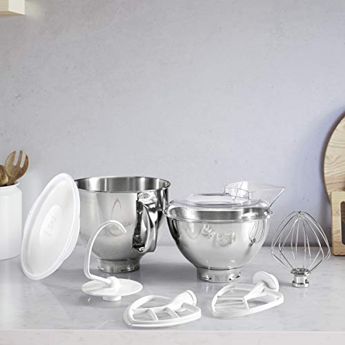 Electrolux Asistente de cocina modelo EKM5550, aparato de cocina con gancho amasador, protección contra salpicaduras, batidor de globos, tapa de fermentación, 1200 W, dos cuencos grandes de 2,9 litros