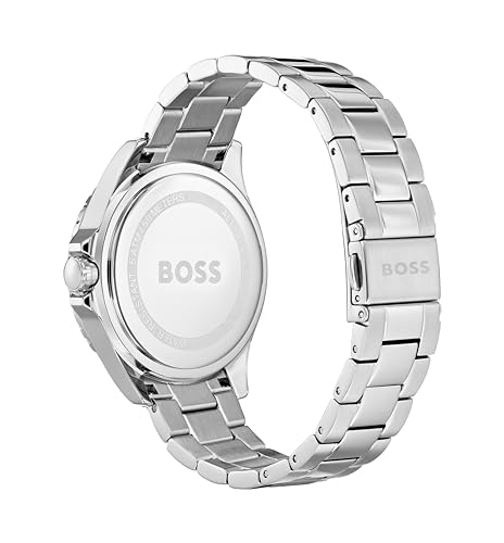 BOSS Reloj Analógico de Cuarzo Multifunción para Mujer Colección Premiere con Correa de Acero Inoxidable Plateada - 1502444