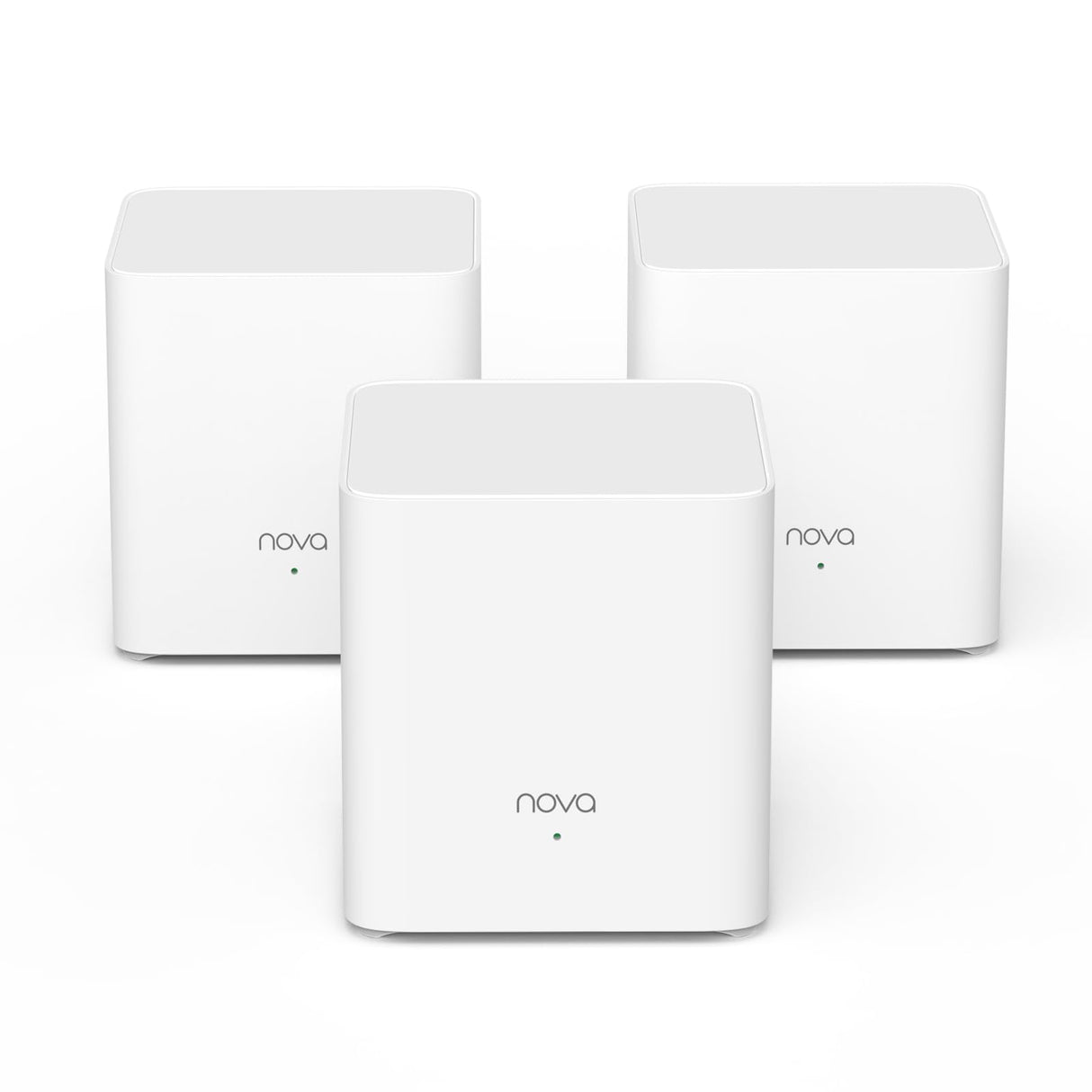 Tenda Nova Mesh MX3 (3-Pack) - Router Mesh WiFi 6 AX1500, WiFi Mesh de Doble Banda 2,4 GHz/5 GHz, Cobertura hasta 270㎡ y Conecta Más de 50 Dispositivos, MU-MIMO, OFDMA