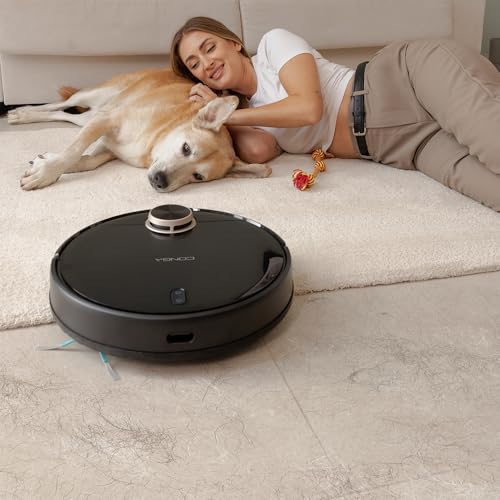 Cecotec Robot Aspirador Autovaciado y Mopas Giratorias Conga 13090 Spin Revolution Home&Wash Essential. 7000Pa, Tecnología Láser, Cepillo de Silicona y Lateral, App, Bluetooth y WiFi 2,4GHz, 5GHz