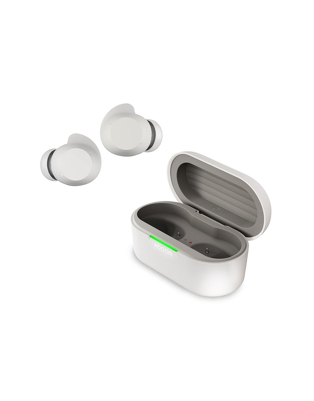 LG xboom Buds, Auriculares inalámbricos Bluetooth y Deportivos con cancelación Activa de Ruido, Blanco