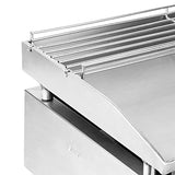 H.Koenig Plancha de asar a gas PLX930 3 quemadores U Acero inoxidable, Alimentación de gas propano o butano, Distribución uniforme del calor, Temperatura regulable hasta 350°C, Pies antideslizantes