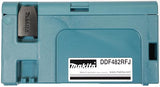 Makita DDF482RFJ drill Negro, Azul 1900 RPM 1,5 kg - Taladro eléctrico (1900 RPM, 1,3 cm, 3,8 cm, 36 Nm, 62 Nm, 600 RPM)