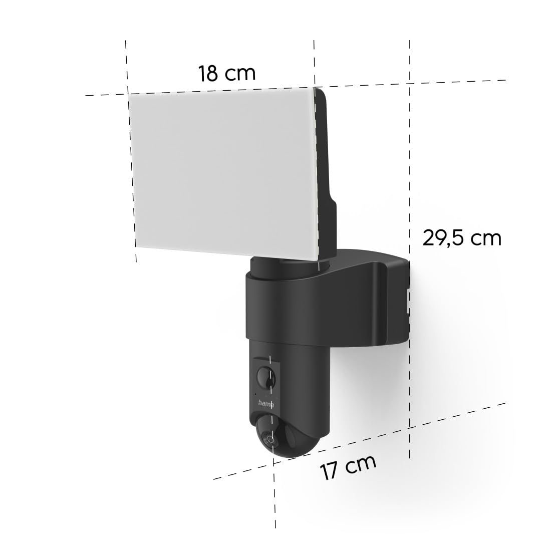 Hama | Cámara de vigilancia Exterior, 1080P, Sensor de Movimiento y luz, Full HD, Compatible con Amazon Alexa y Google Assistant.