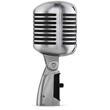 Shure 55sh Series II icónico Unidyne Dynamic Micrófono vocal, micrófono clásico, vintage con patrón polar direccional cardioide para actuaciones en vivo