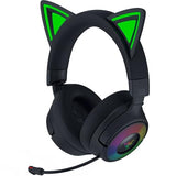 Razer Kraken Kitty V3 Pro - Auriculares inalámbricos RGB Kitty para Juegos - Orejas de Gato reactivas para Streaming - Diafragma 40mm - Hyperspeed Wireless y Bluetooth - THX Spatial Audio | Negro