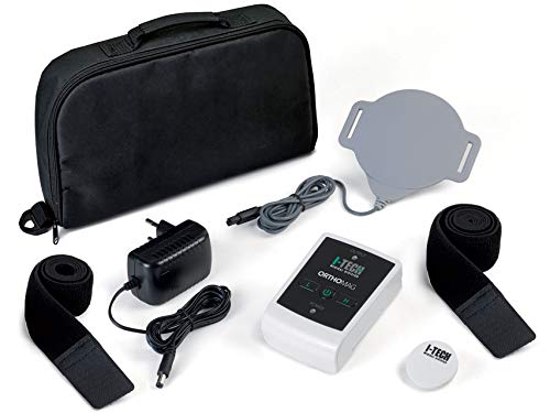 GIMA I-Tech Orthomag, para magnetoterapia de baja frecuencia doméstica y profesional, 2 programas de 75 Hz y 50 Hz, con batería, cargador, imán para prueba de emisiones, 2 bandas S y L, bolsa y manual