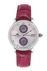Yonger & Bresson - Reloj automático para Mujer, Correa de Cuero Color Rosa