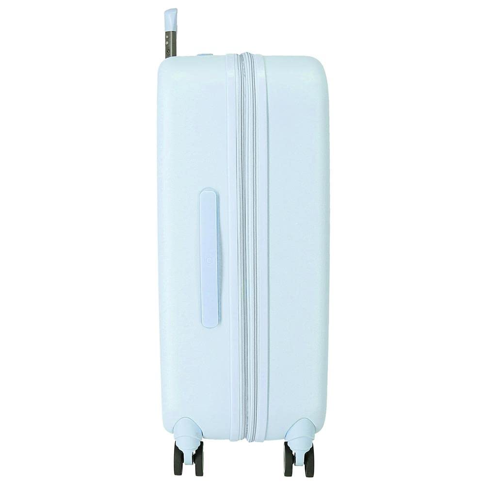 Enso Bonjour Maleta mediana Azul 48x70x28 cms Rígida ABS Cierre TSA integrado 79L 4,32 kgs 4 Ruedas dobles