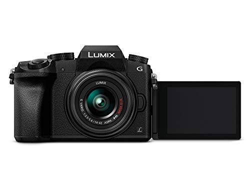 Panasonic Lumix DMC-G7KEC - Cámara EVIL de 16 MP, Pantalla 3", Grabación de Vídeo en 4K, Wi-Fi, RAW, Cuerpo Ergonómico, Kit con Objetivo Lumix Vario 14 - 42 mm/F3.5 - 5.6, Color Negro