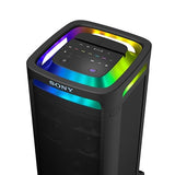 Sony ULT Tower 9AC, Altavoz Bluetooth definitivo para Fiestas, alimentación de Red, 2 Modos ULT Power Sound, Altavoz X-Balanced, iluminación y Sonido 360, entradas de Karaoke, Negro
