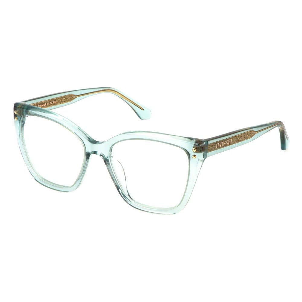 TWINSET VTW042 Gafas, Shiny Transparent Mint Green, 54 para Mujer