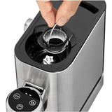 WMF Lumero - Molinillo de café espresso eléctrico, 150 W, botones táctiles LED, 40 grados de molienda, contenedor de harina de café, acero inoxidable Cromargan mate