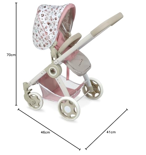 DE CUEVAS TOYS Coche Muñeca 3 X 1 Plegable Sweet 41X62X70Cm