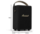 Marshall Tufton Altavoz portátil para fiestas con Bluetooth para exteriores, resistente al agua IPX2, negro y latón