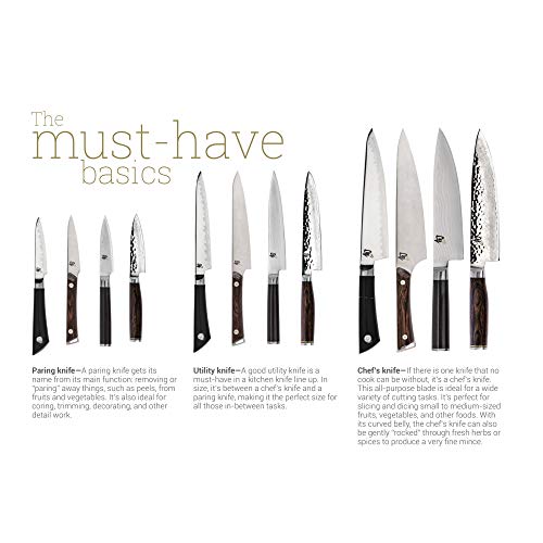 KAI Shun Classic Cuchillo japonés multiusos con hoja de 10 cm - Cuchillo de Damasco de 32 capas con núcleo VG MAX - 61 (±1) HRC - Mango de madera de Pakka - Hecho en Japón - Cuchillo para pelar