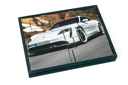 Franzis- Porsche Taycan Calendario de Adviento, Color Azul Frozen, Multicolor, Small (67203)