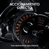 Logitech G PRO Racing Wheel, PC, fuerza de 11 N⋅m, accionamiento directo, Force Feedback TRUEFORCE,palancas de cambio magnéticas, doble embrague,pantalla OLED, desacople rápido, distribución PRO