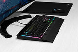 CORSAIR K55 RGB PRO XT Membrana Teclado para juegos con cable, IP42, resistente al polvo y a derrames, 6 teclas macro con integración Elgato, compatible con iCUE, QWERTY UK, PC, Mac, Xbox, color negro