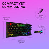 HyperX Alloy Origins Core - Teclado mecánico para Juegos PBT Teclas Tenkeyless TKL Blue Switch Clicky LED RGB Retroiluminación Playstation Xbox con Licencia para PC, PS5, PS4, Xbox Series X|S, Xbox