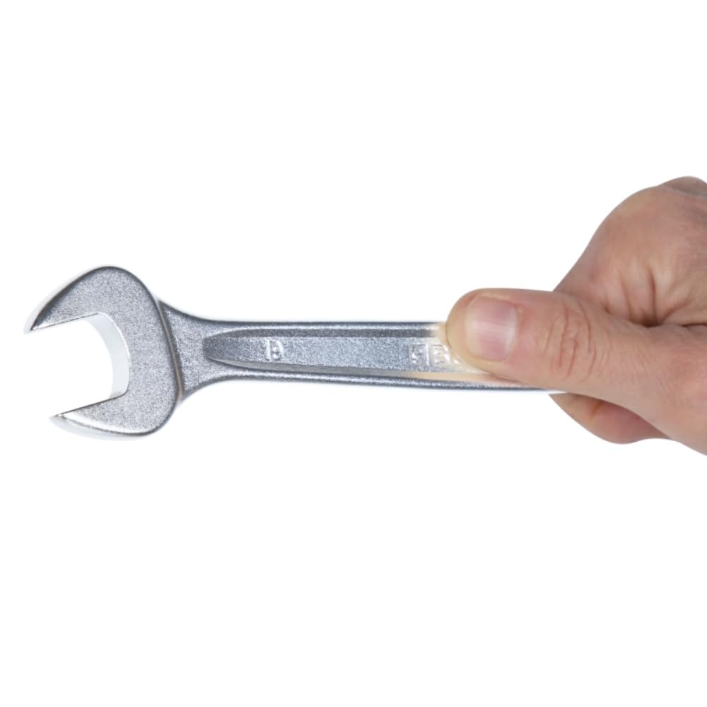 Beta 42/S17 - Juego de Llaves Combinadas con Llave Fija y de Estrella Acodadas, Juego de 17 Piezas con Soporte, Acabado Cromado Mate, Medidas de 6-22 mm, 1.580 g, Fabricadas en Italia