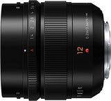 Panasonic LEICA DG SUMMILUX H-X012 - Objetivo Focal fija para cámaras de montura M4/3 (Focal 12 mm, F1.4, tamaño filtro 62 mm, lentes asféricas), negro