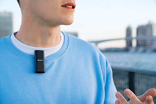 Sony ECM-W2BT - Micrófono inalámbrico con conectividad Bluetooth, color negro