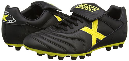 Munich Mundial U25, Botas de fútbol Unisex Adulto, Negro (Black/Yellow), 46